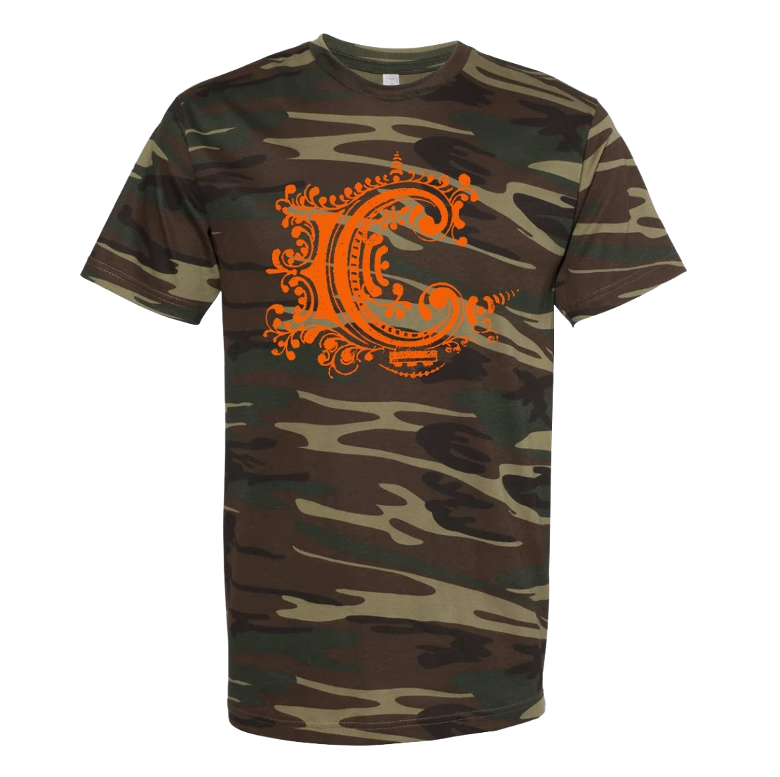 Orange Logo Camo Tee