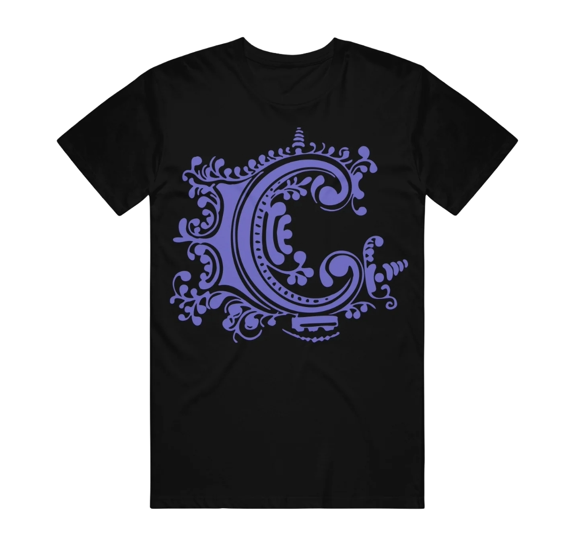 Purple Logo Black Tee